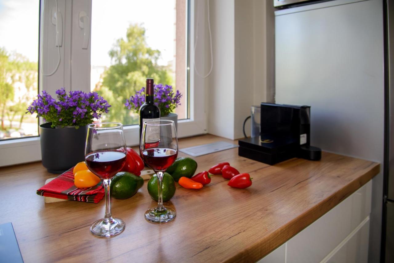 Apartemen 46 m² dengan 3 kamar tidur dan 1 kamar mandi pribadi di Long Gardens Gdansk Bagian luar foto