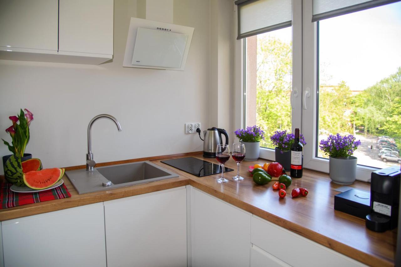 Apartemen 46 m² dengan 3 kamar tidur dan 1 kamar mandi pribadi di Long Gardens Gdansk Bagian luar foto