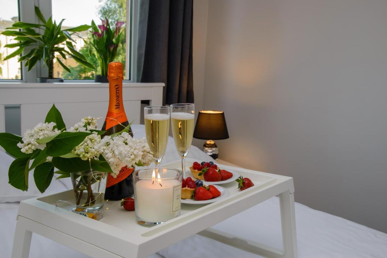 Apartemen 46 m² dengan 3 kamar tidur dan 1 kamar mandi pribadi di Long Gardens Gdansk Bagian luar foto